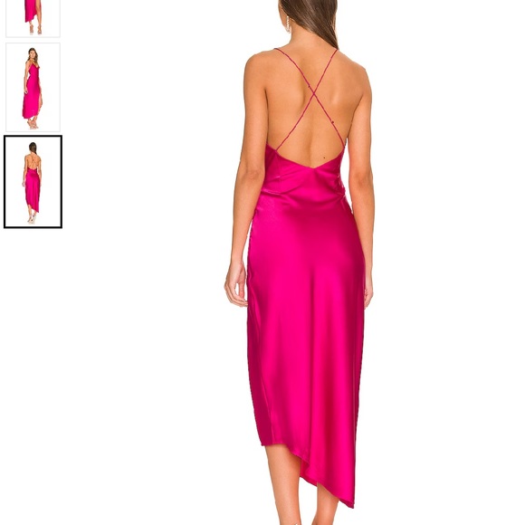 NWT SER.O.YA Revolve Emma Silk pink midi Dress size S - Picture 2 of 3